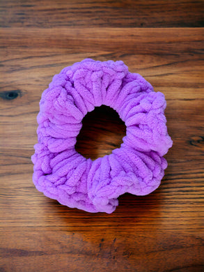 Lilac Purple Plush Scrunchy