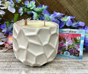 Summer Citrus Natural Beeswax Candle/Flower Pot Combo