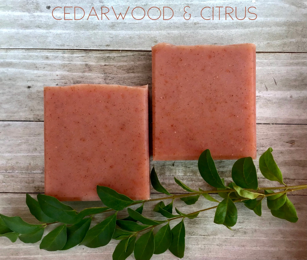 100% Natural Organic Cedarwood & Citrus Handmade Soap