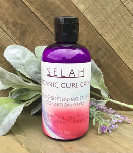 SELAH Organic Curl Defining Leave-In Condioning Cream with Raw Honey