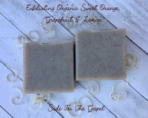 100% Organic Exfoliating Sweet Orange, Grapefruit & Lemon Handmade Soap (formerly Working Man Soap)