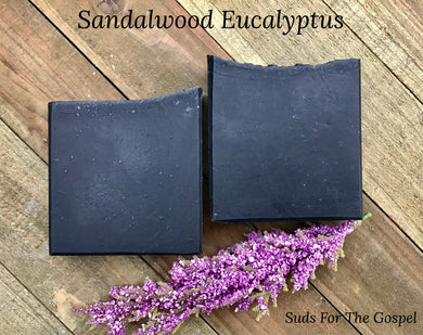 Sandalwood Eucalyptus with Activated Charcoal Organic Handmade Soap